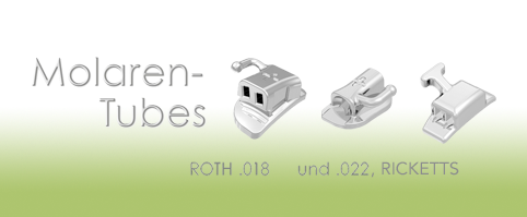 Molarentubes einfach-/doppel- 4-Kant ROTH .018 u. 0.22, RICKETTS