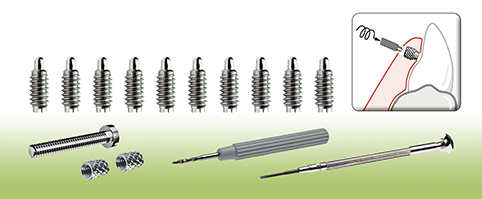 Federbolzenschrauben mit Zubehör